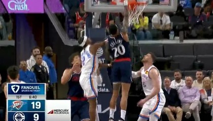 开云官网-霍姆格伦三分投进已经拿到10分，雷霆开局19-9打停快船